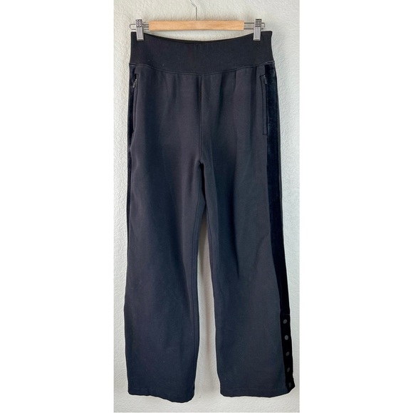 Athleta Retroplush Velvet Straight Leg Pant Black, size Small Petite/ SP - Picture 3 of 13